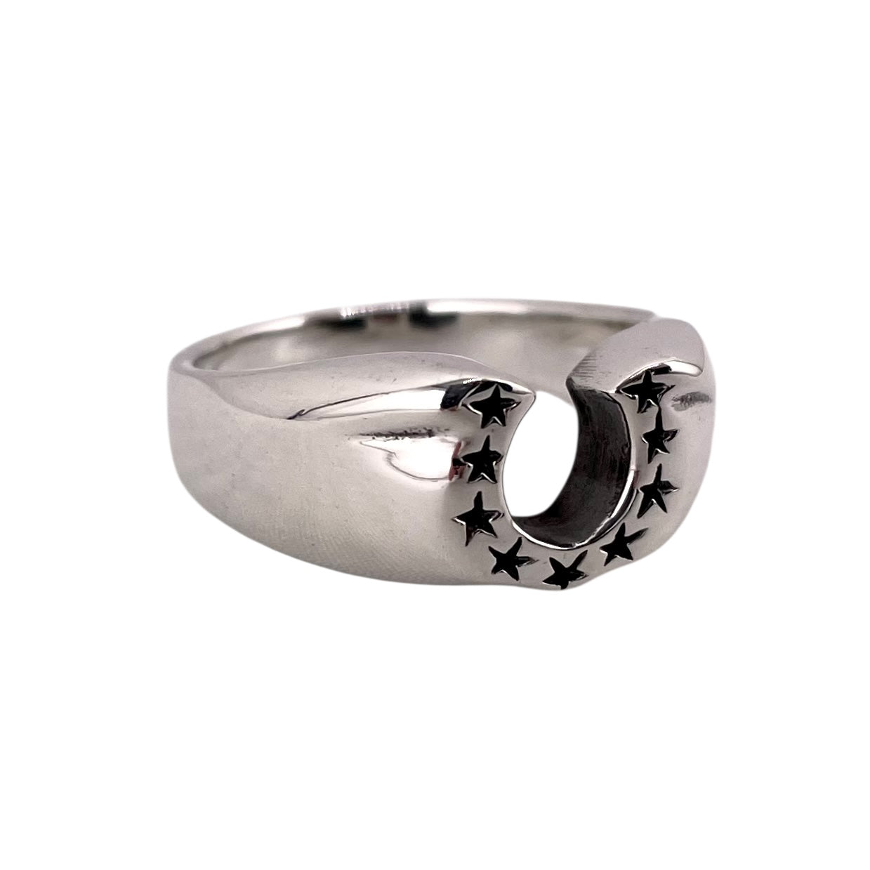Horseshoe Star Ring Sterling Silver