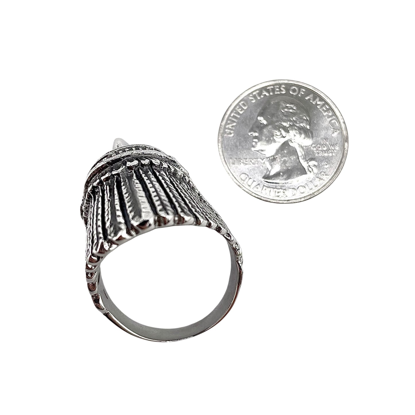 Indian Chief Ring Sterling Silver