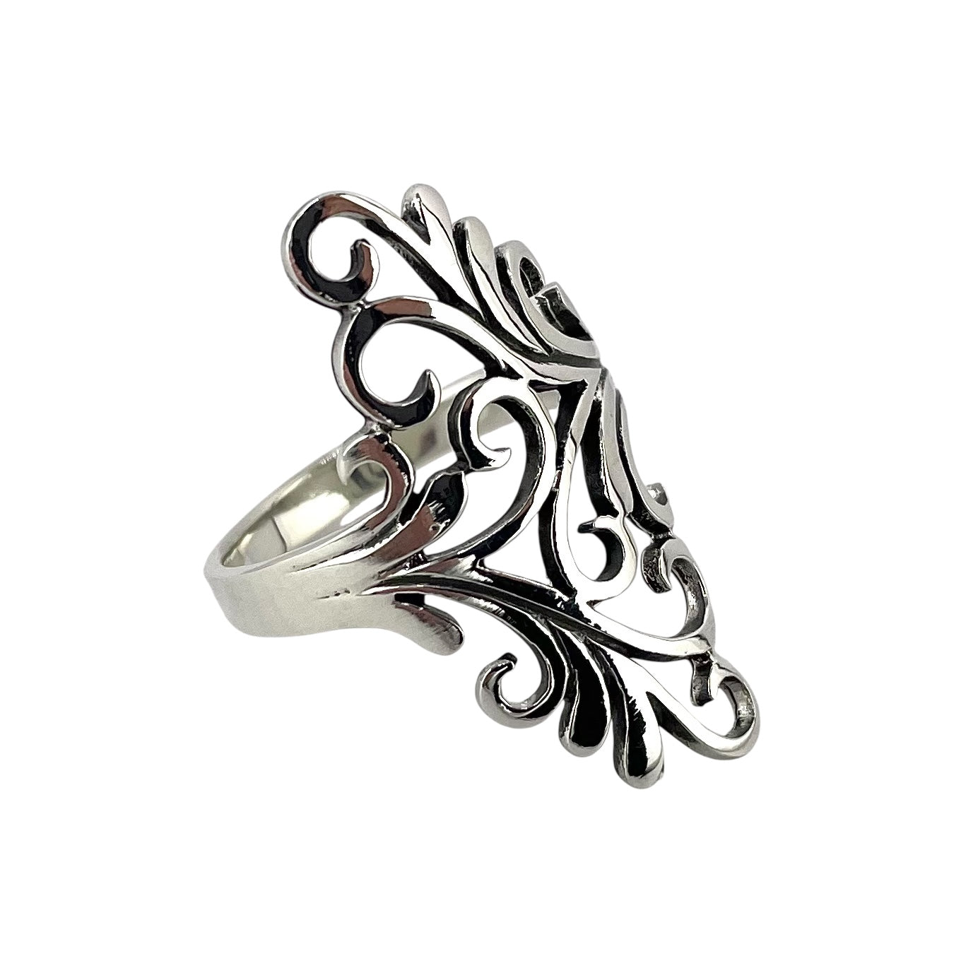 Leaf Branch Ring Sterling Silver