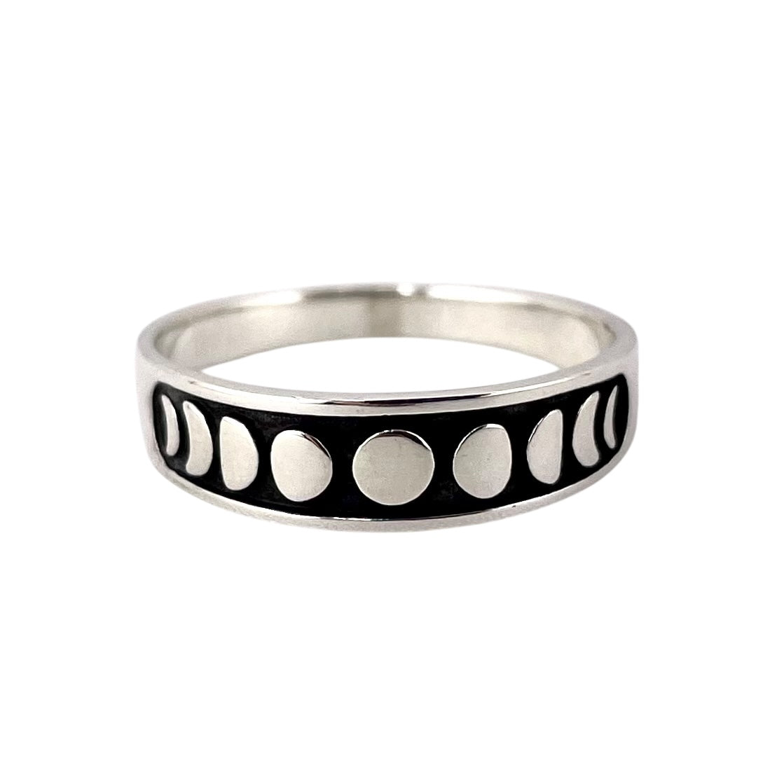 Moon Phase Ring Sterling Silver