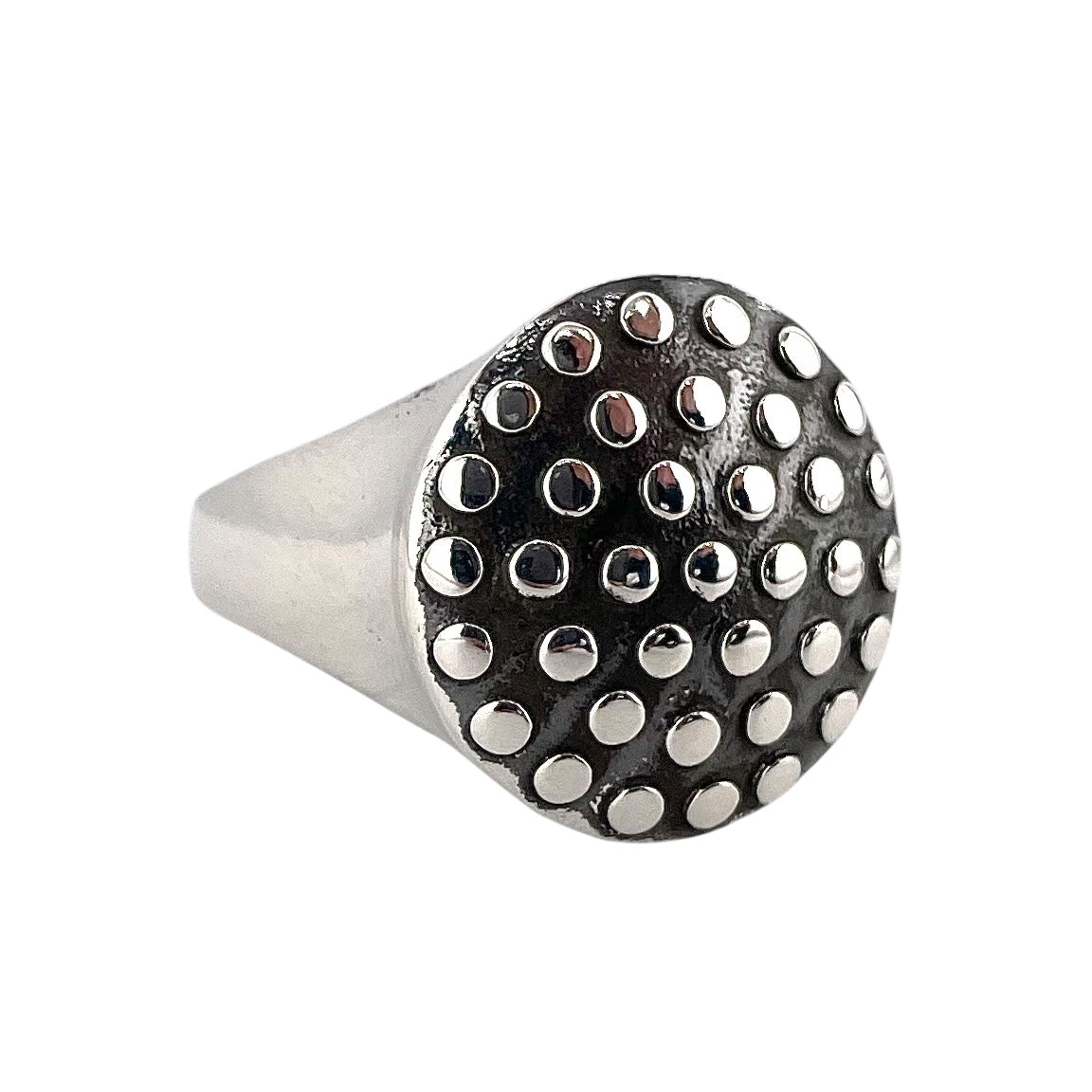 Circle Round Dot Ring Sterling Silver