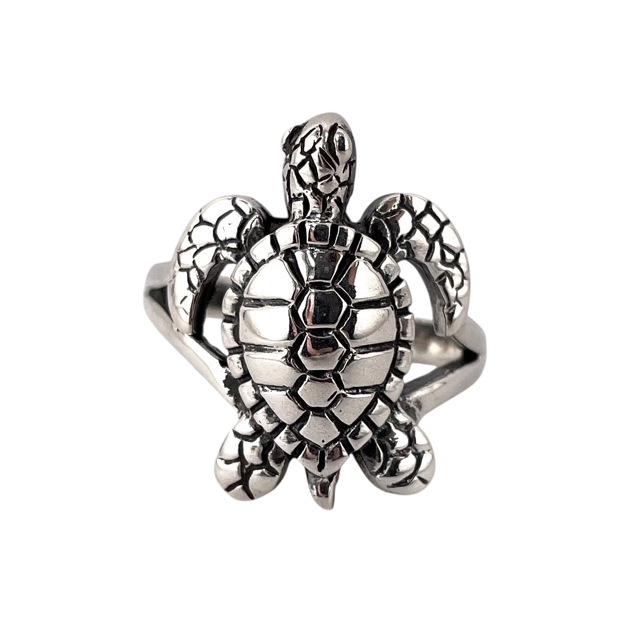 Sea Turtle Ring Sterling Silver