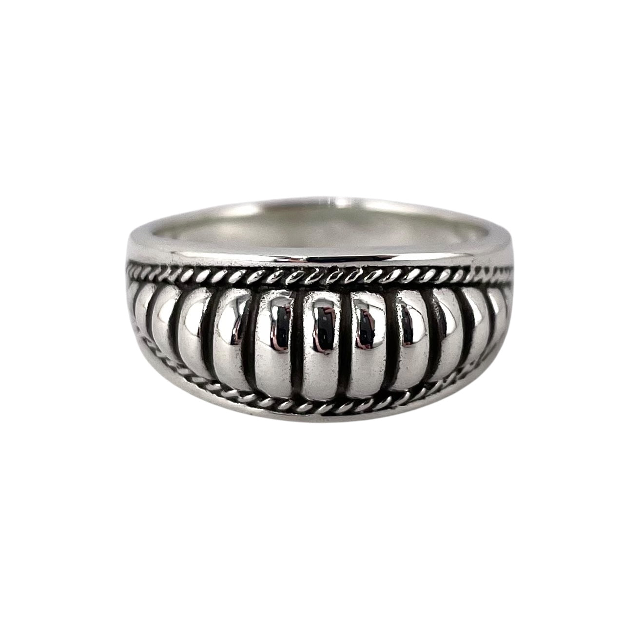 Bead Rope Ring Sterling Silver