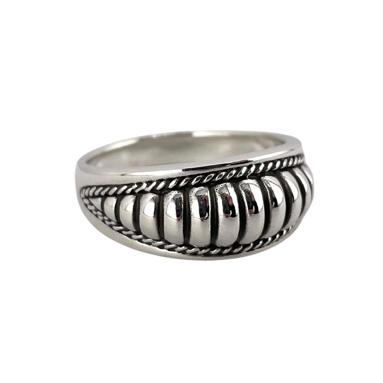 Bead Rope Ring Sterling Silver