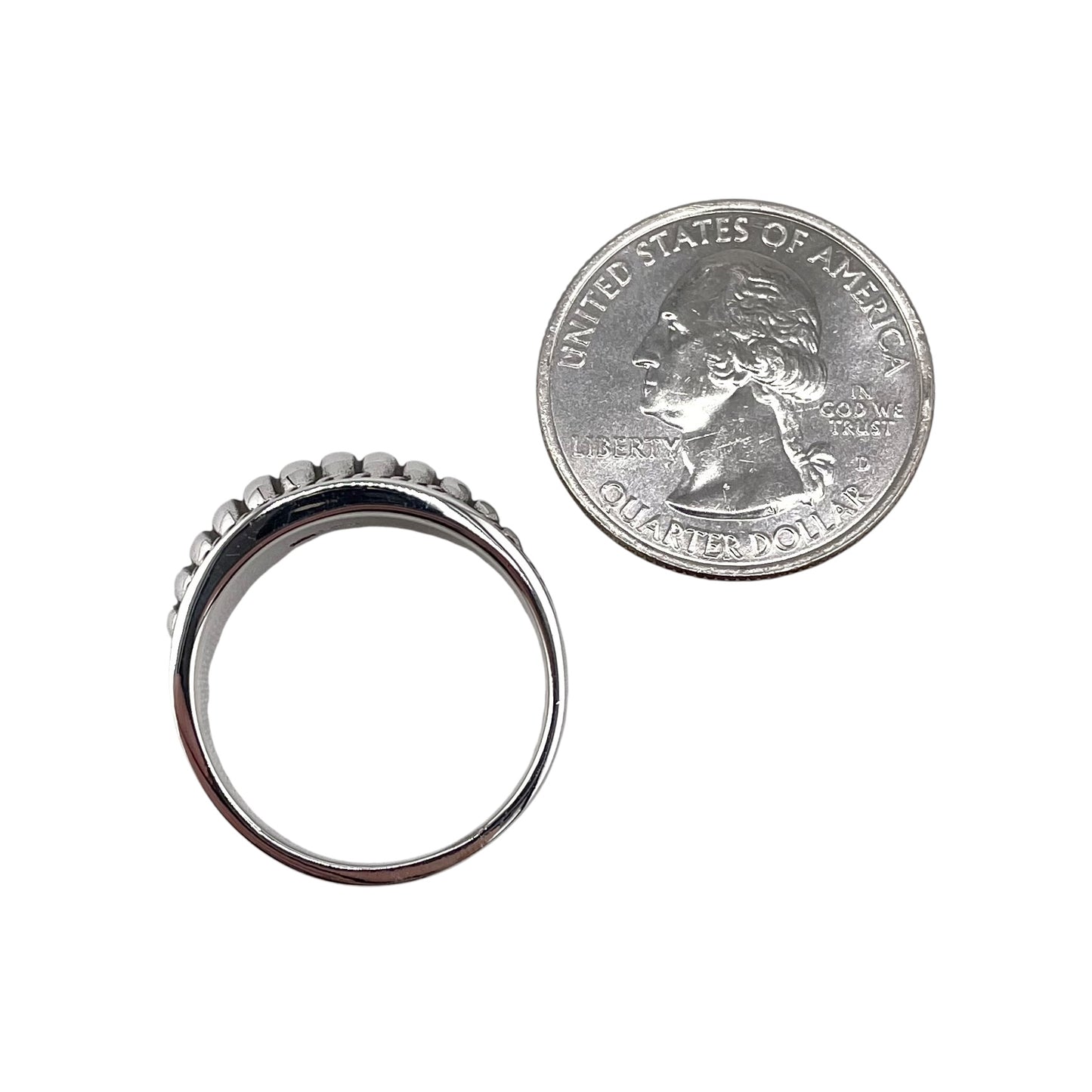 Bead Rope Ring Sterling Silver