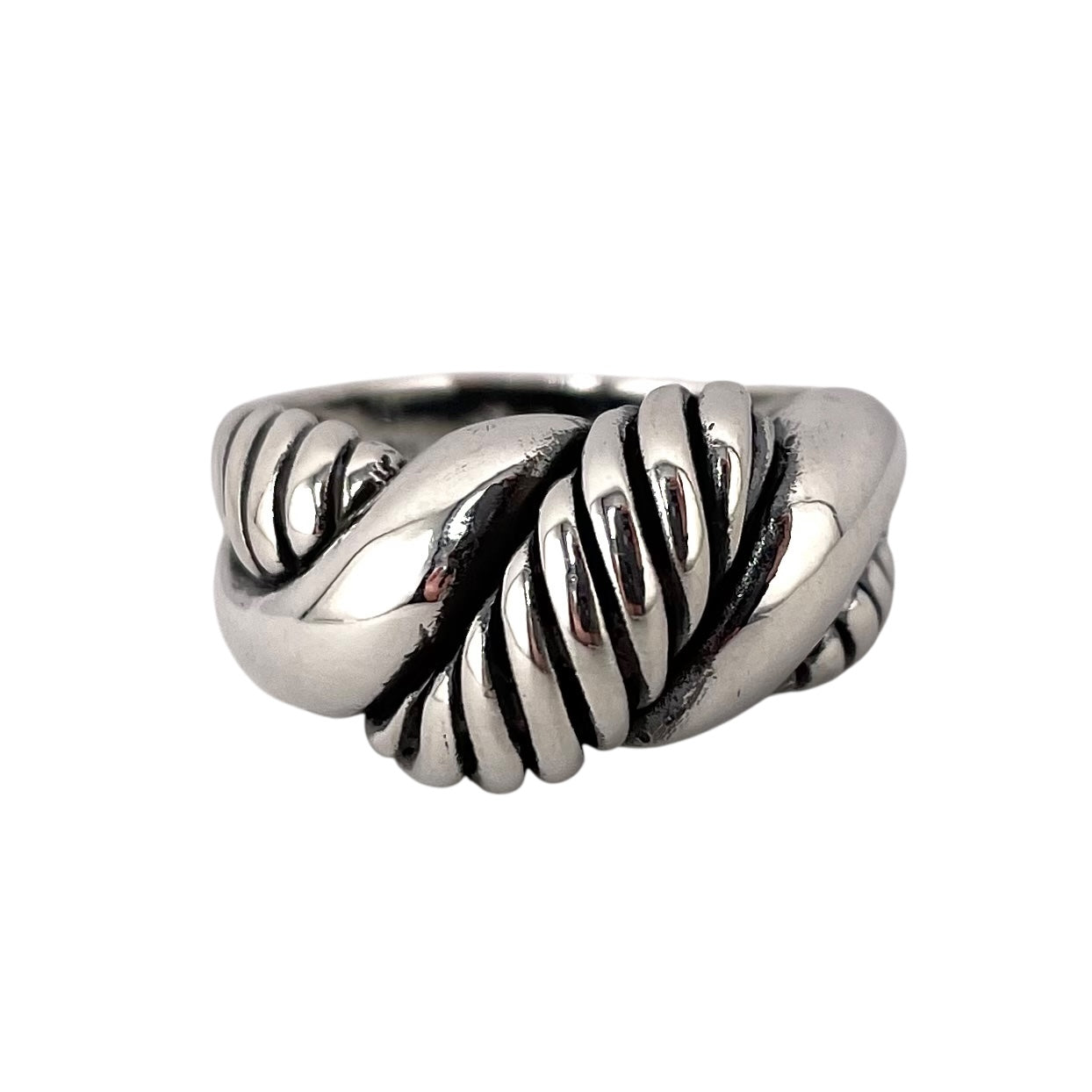 Rope Knot Ring Sterling Silver