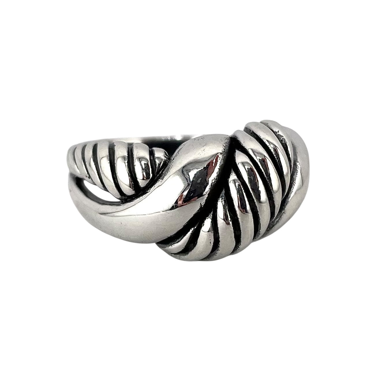 Rope Knot Ring Sterling Silver