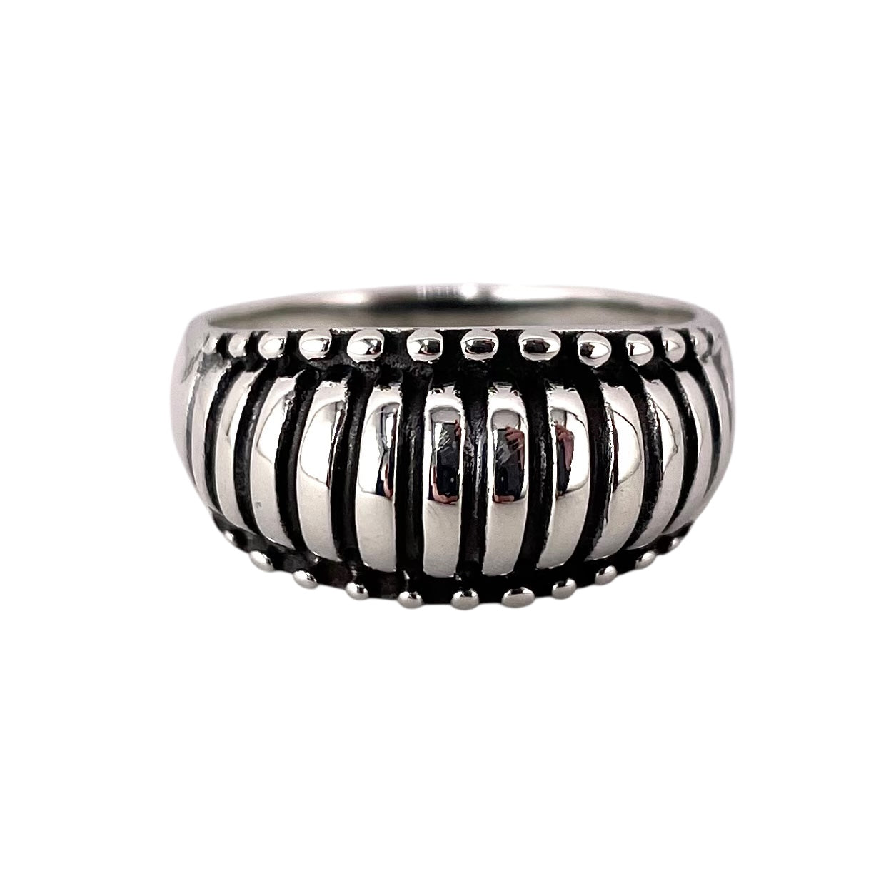 Bead Row Ring Sterling Silver