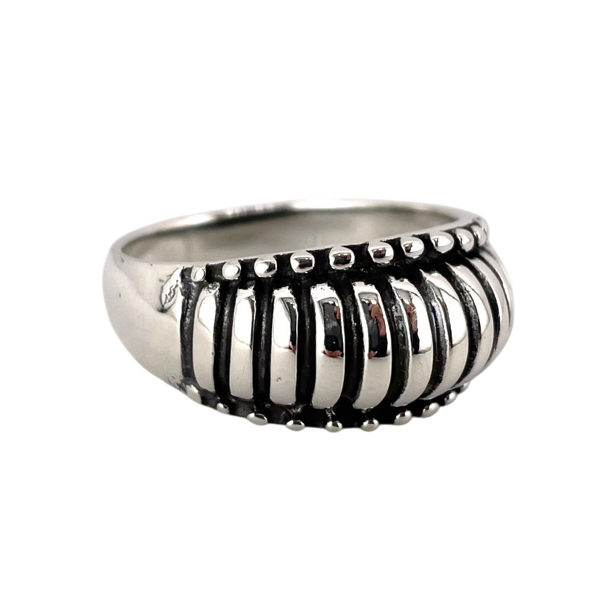 Bead Row Ring Sterling Silver