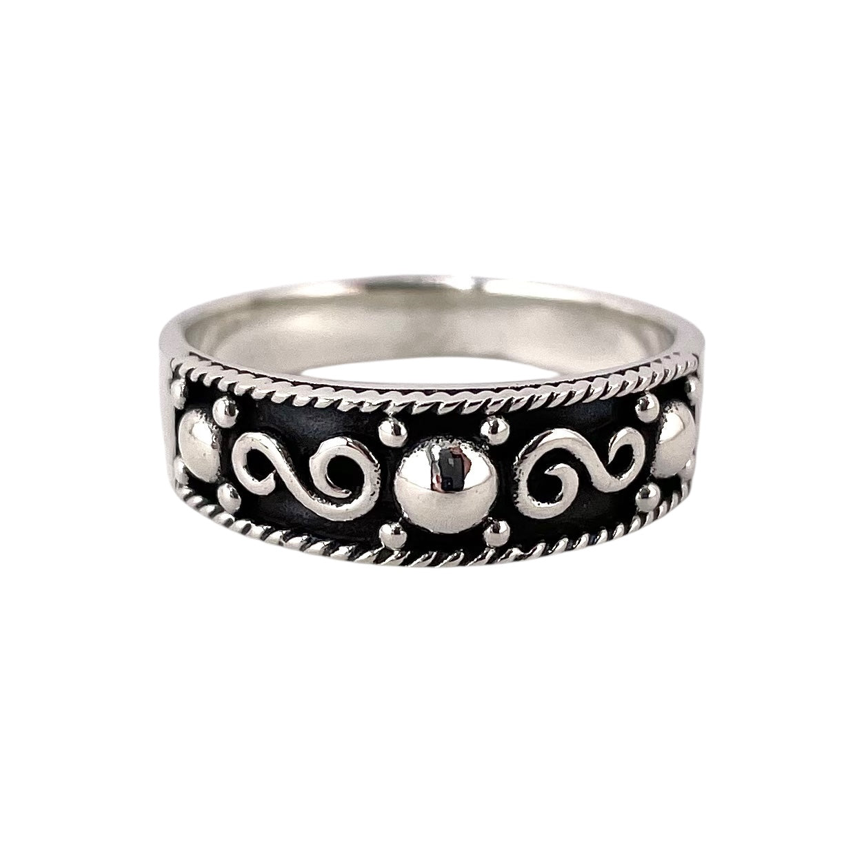Infinity Bead Ring Sterling Silver