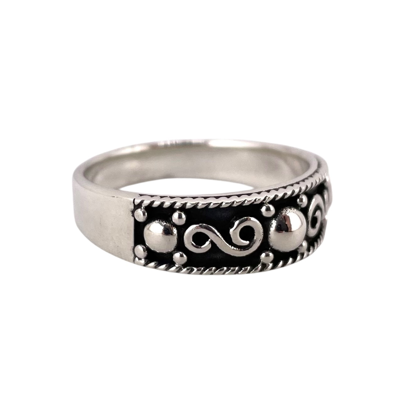 Infinity Bead Ring Sterling Silver
