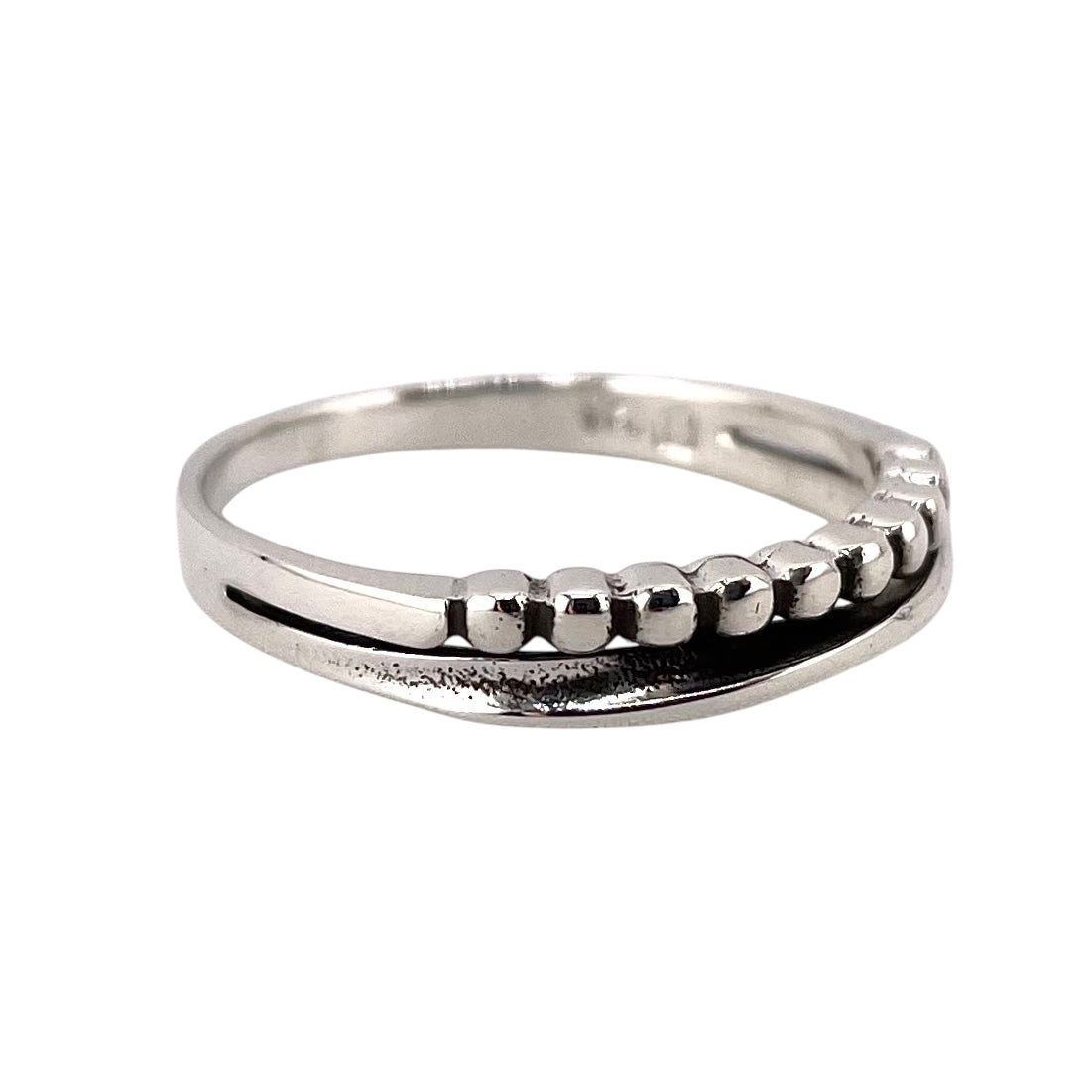 Bead Bar Ring Sterling Silver