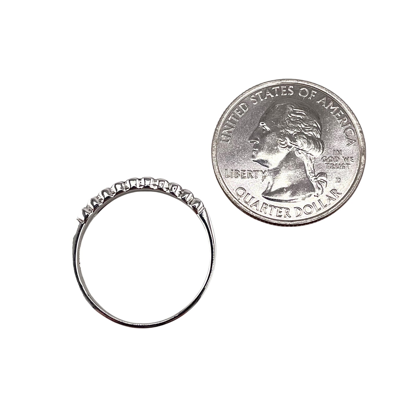 Bead Bar Ring Sterling Silver
