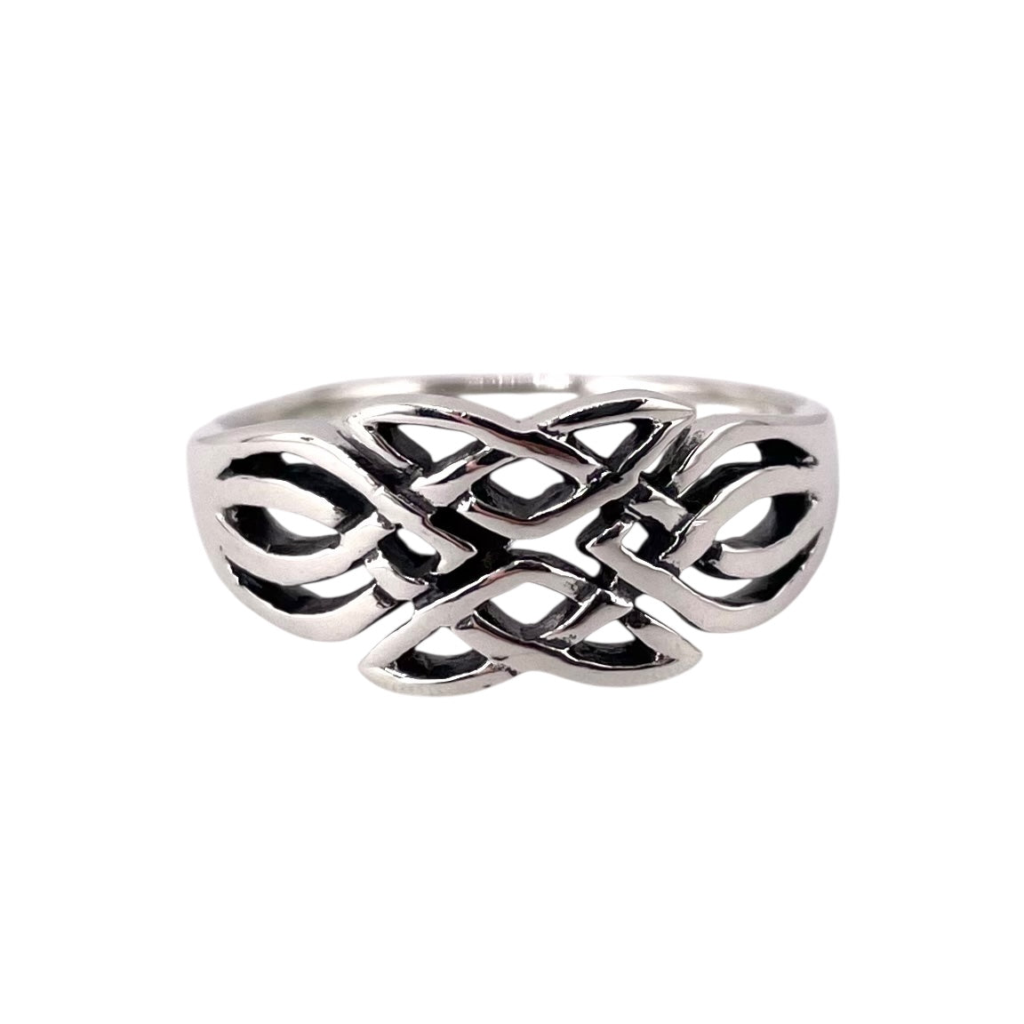 Weave Link Ring Sterling Silver