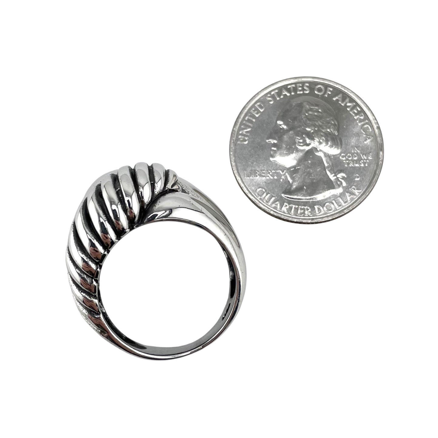 Rope Twist Ring Sterling Silver