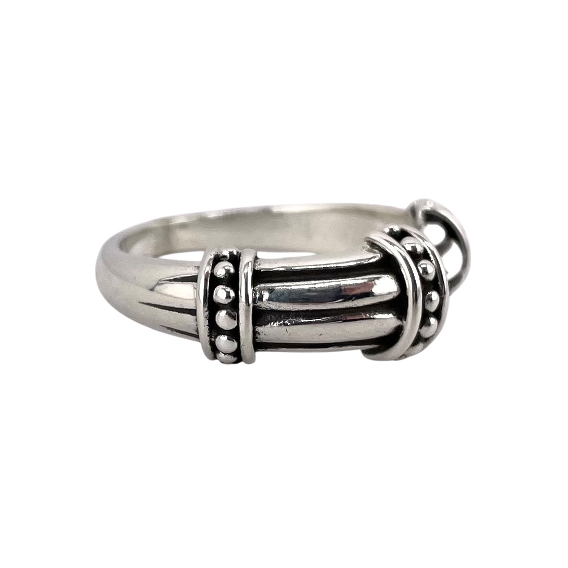Bead Bar Ring Sterling Silver