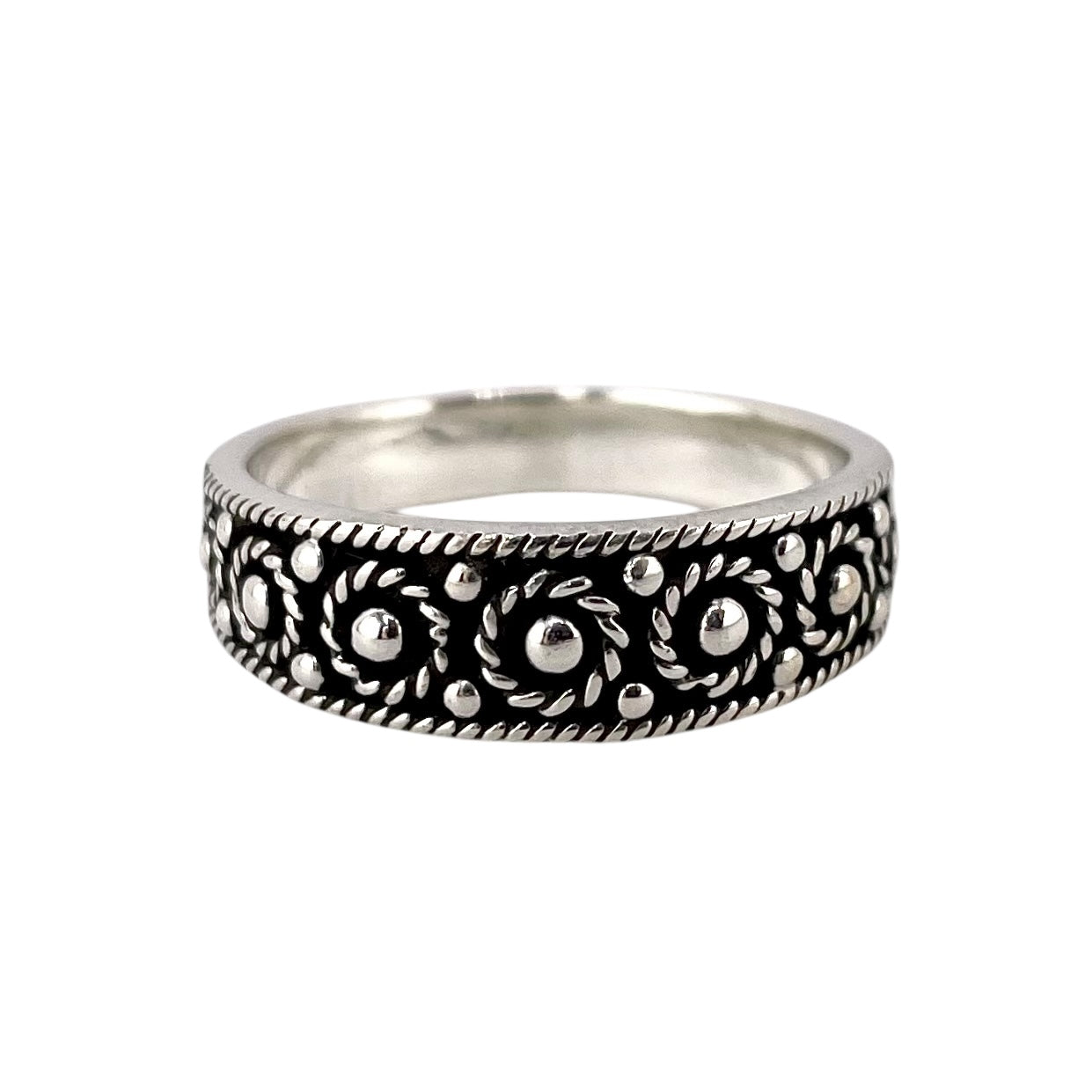 Bead Rope Ring Sterling Silver