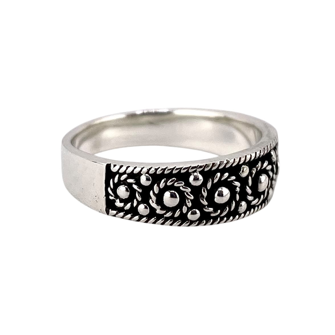 Bead Rope Ring Sterling Silver