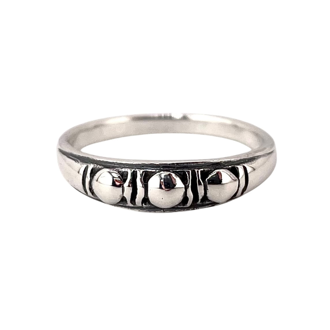 Circle Dot Ring Sterling Silver