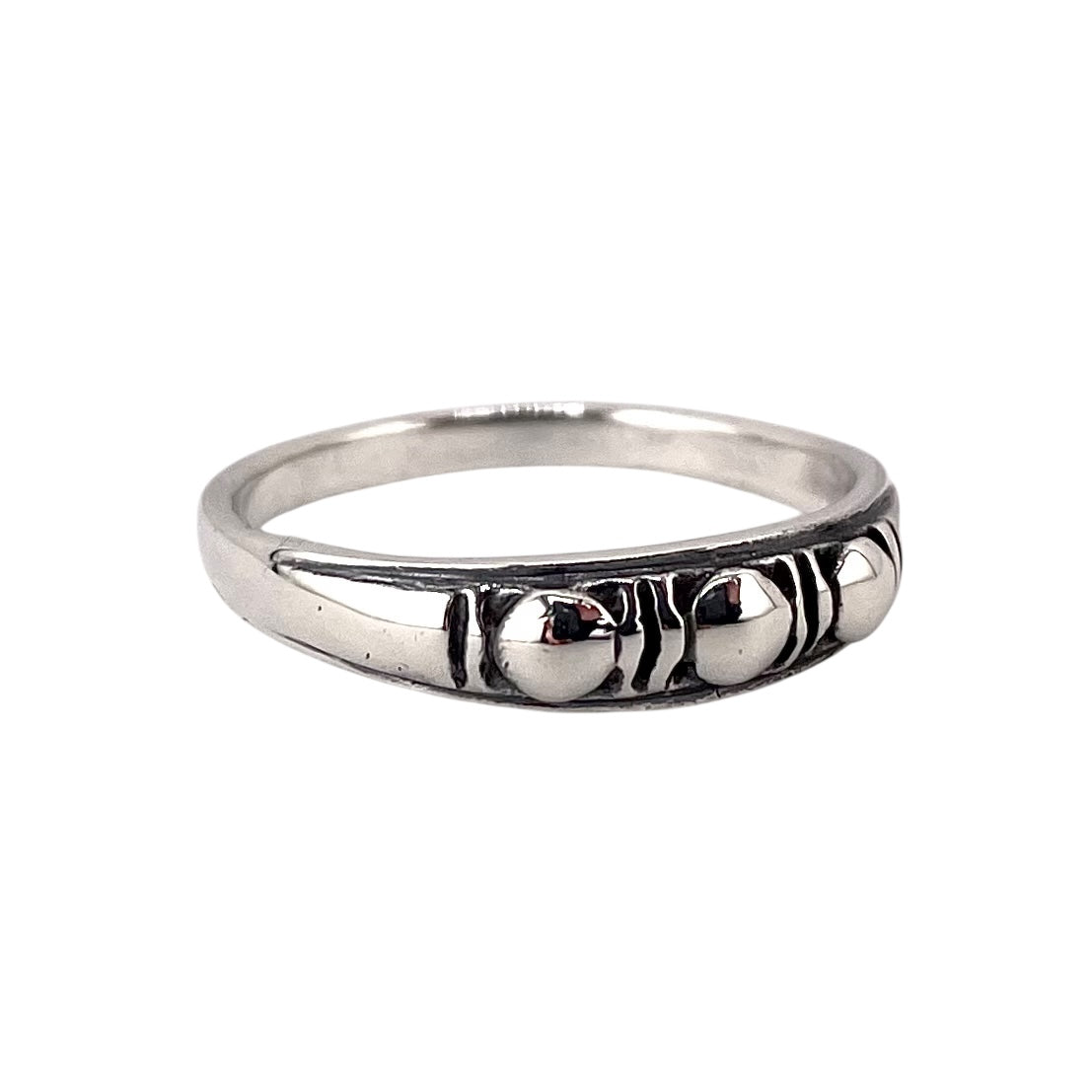 Circle Dot Ring Sterling Silver