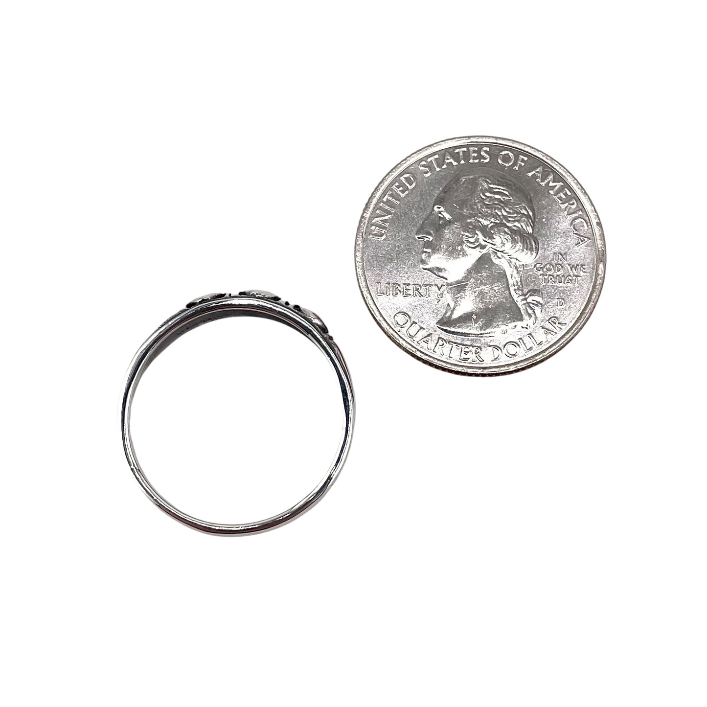 Circle Dot Ring Sterling Silver