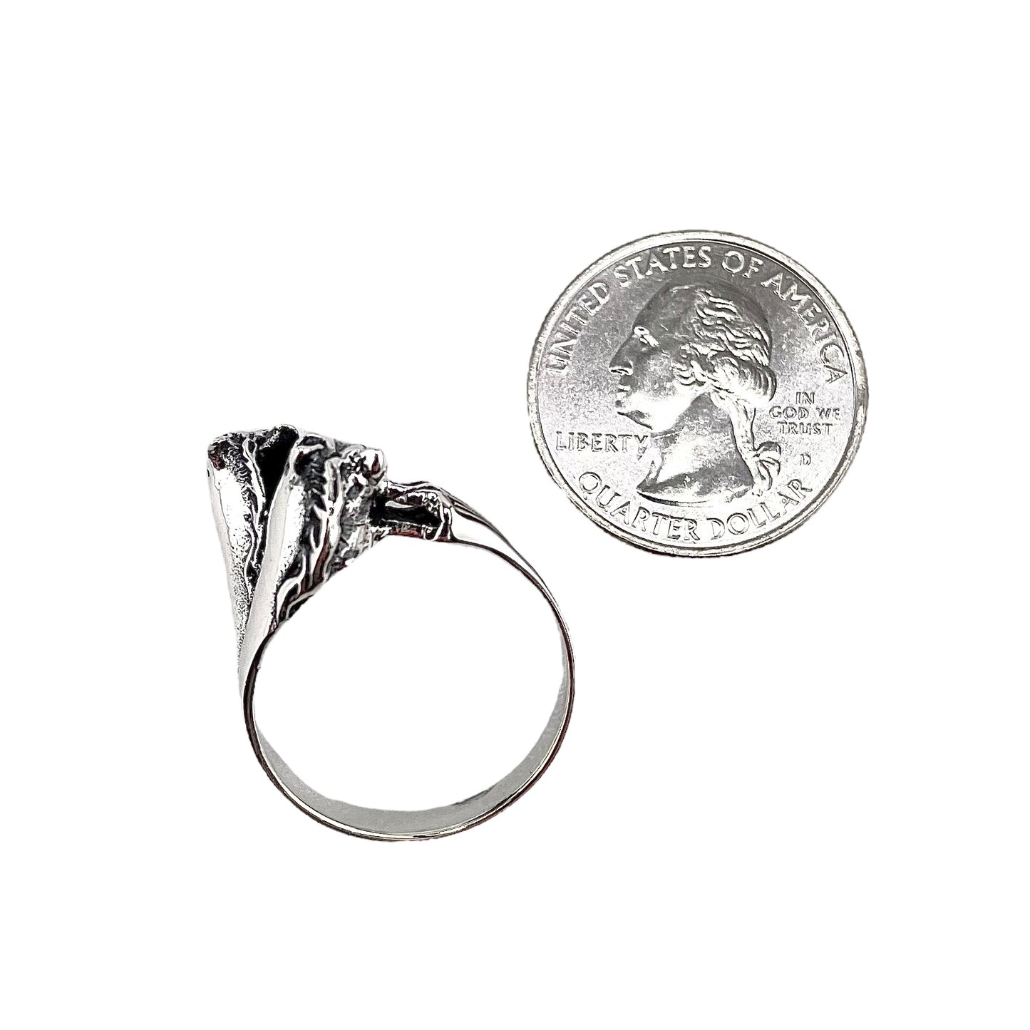 Double Horse Head Ring Sterling Silver