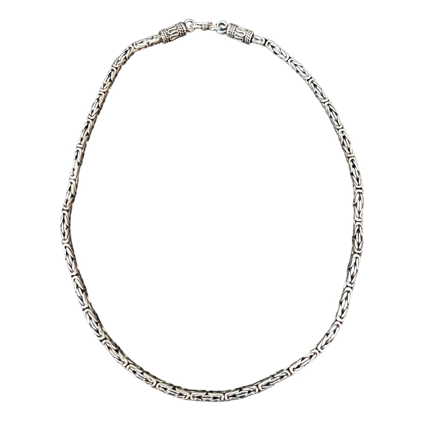 Bali Byzantine 3.5mm Sterling Silver Bracelet Chain Necklace