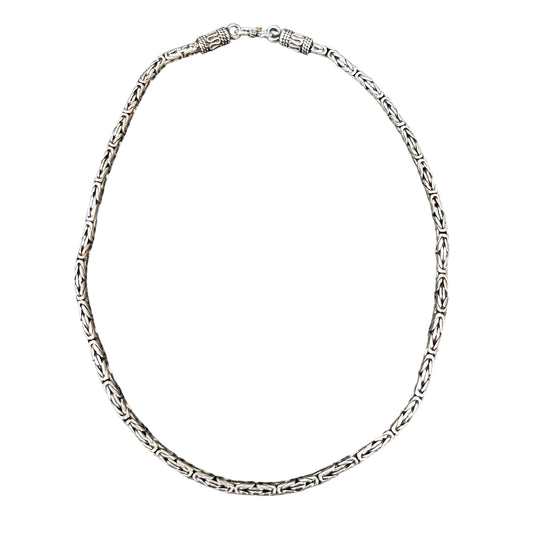 Bali Byzantine 3.5mm Sterling Silver Bracelet Chain Necklace
