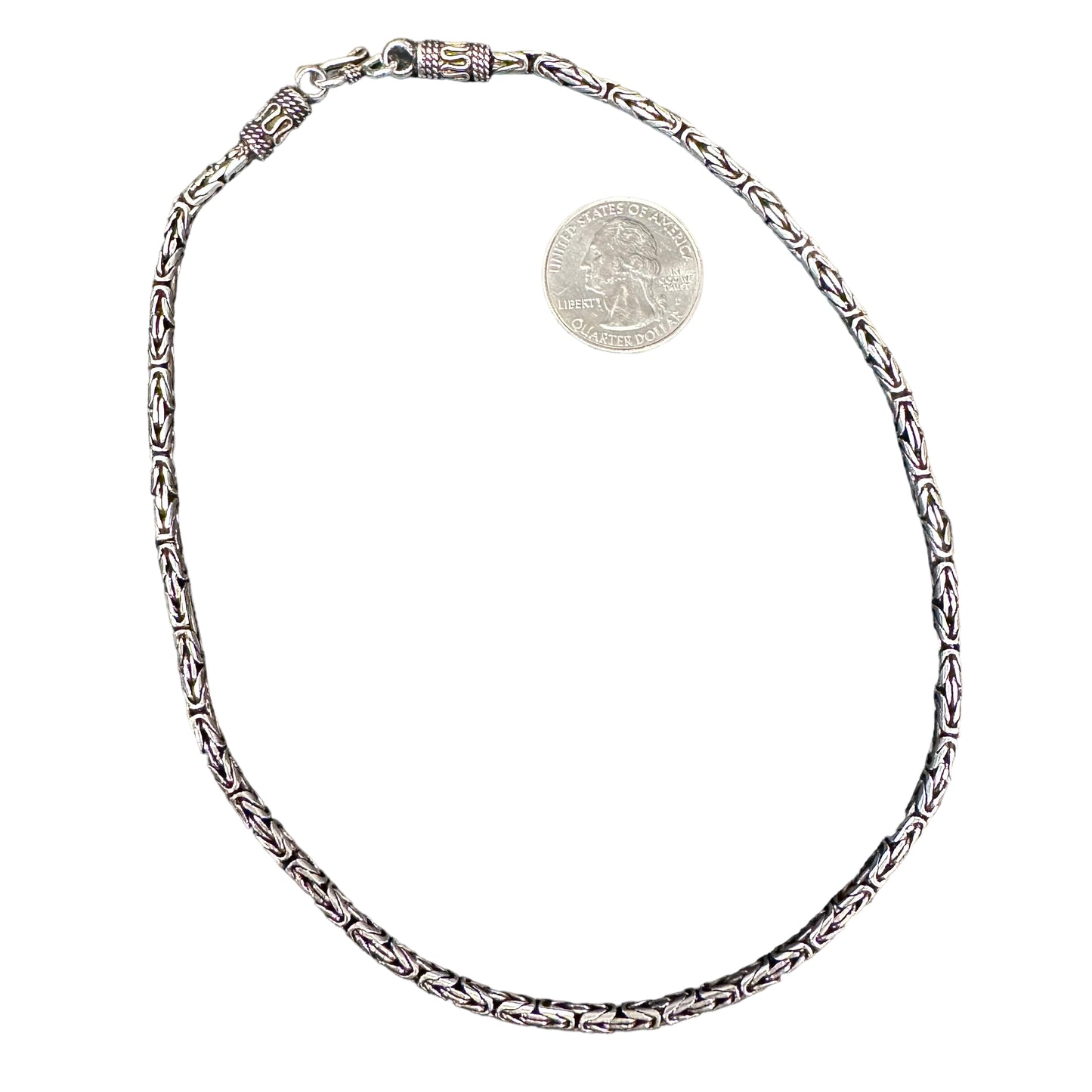 Bali Byzantine 3.5mm Sterling Silver Bracelet Chain Necklace
