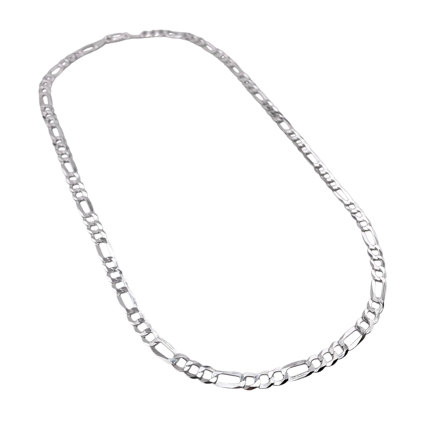 Sterling Silver Figaro Light 150 5.8mm Bracelet Chain Italian Italy Solid .925
