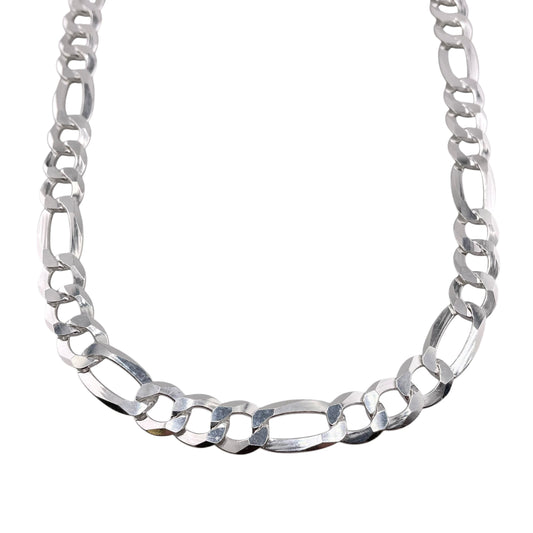 Sterling Silver Figaro Light 250 10.2mm Bracelet Chain Italian Italy Solid .925
