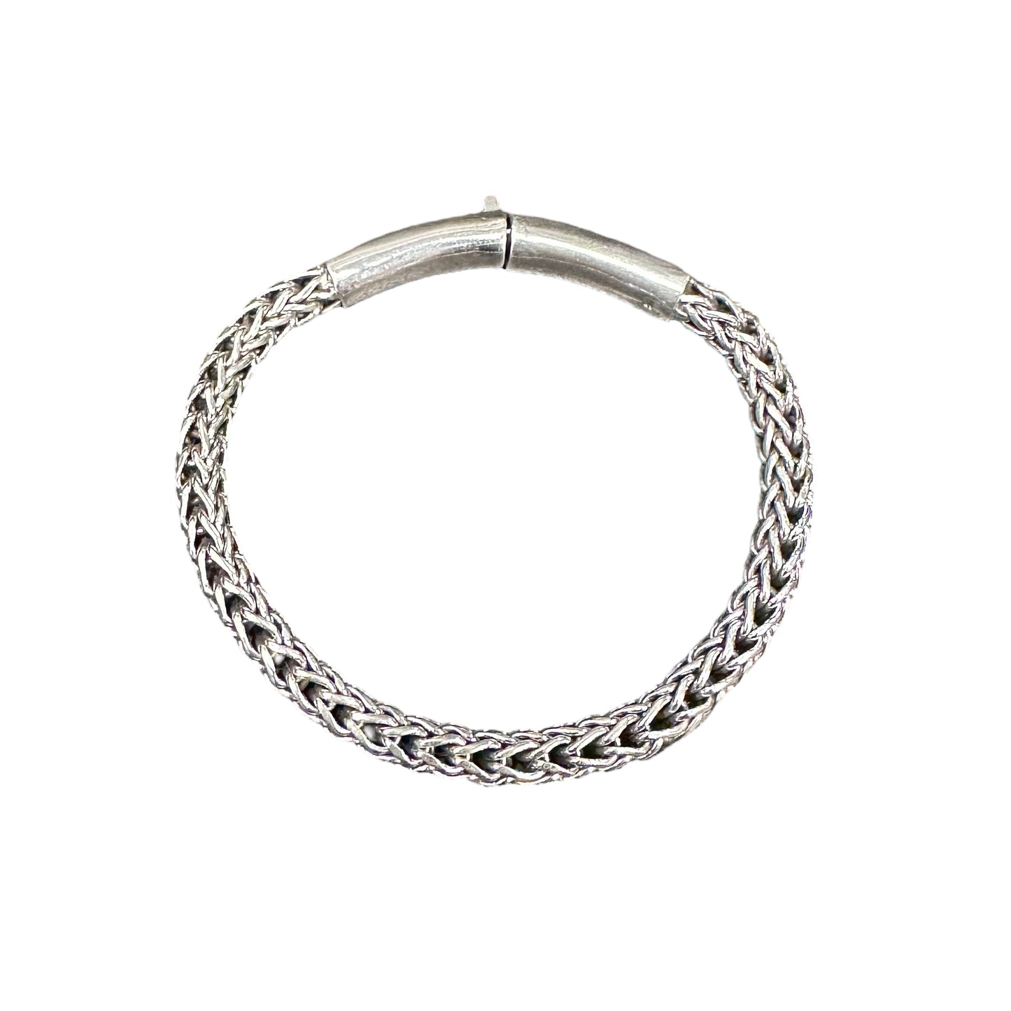 Handmade Bali Foxtail 7mm Sterling Silver Bracelet Chain