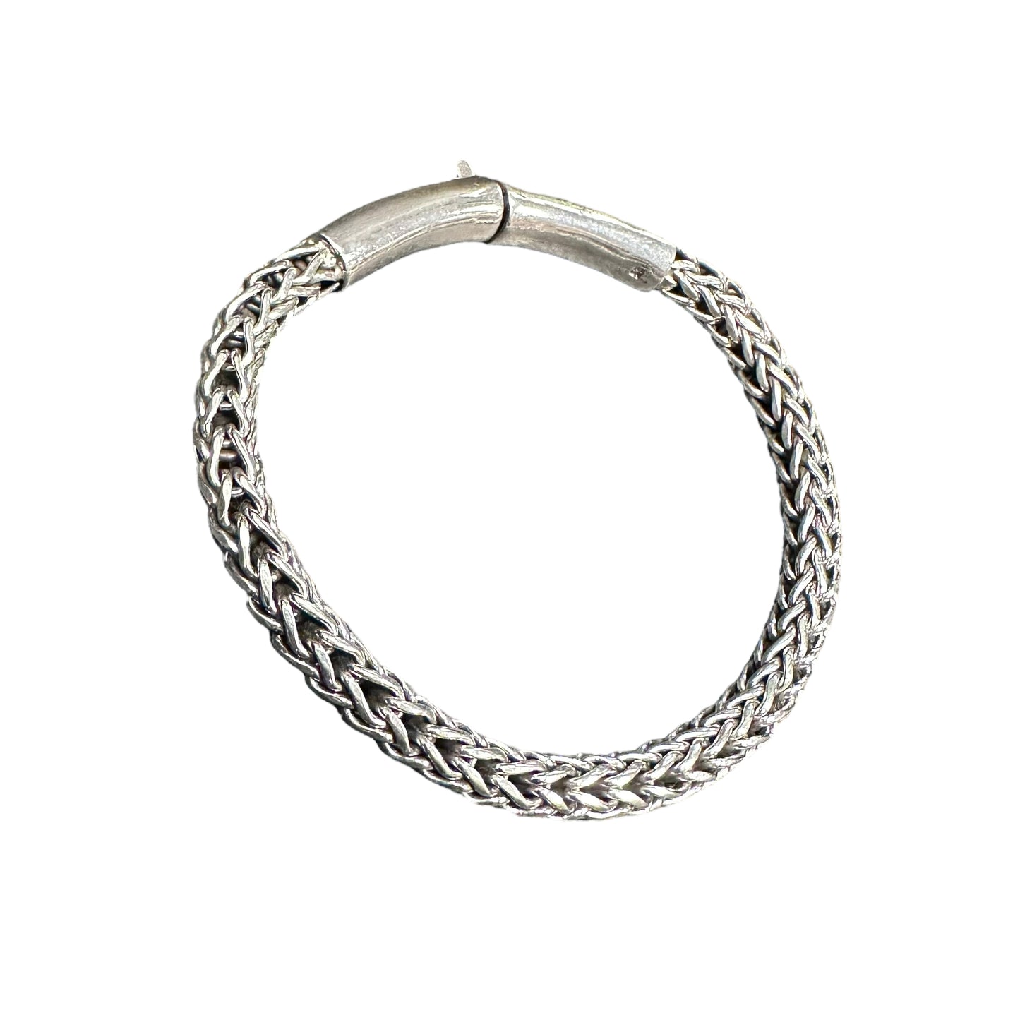Handmade Bali Foxtail 7mm Sterling Silver Bracelet Chain