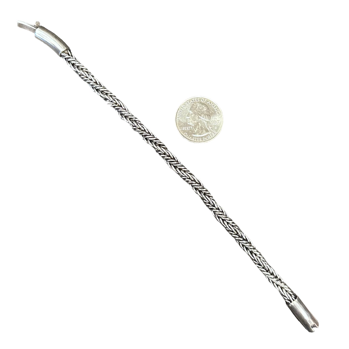 Handmade Braided 6mm Sterling Silver Bracelet Chain