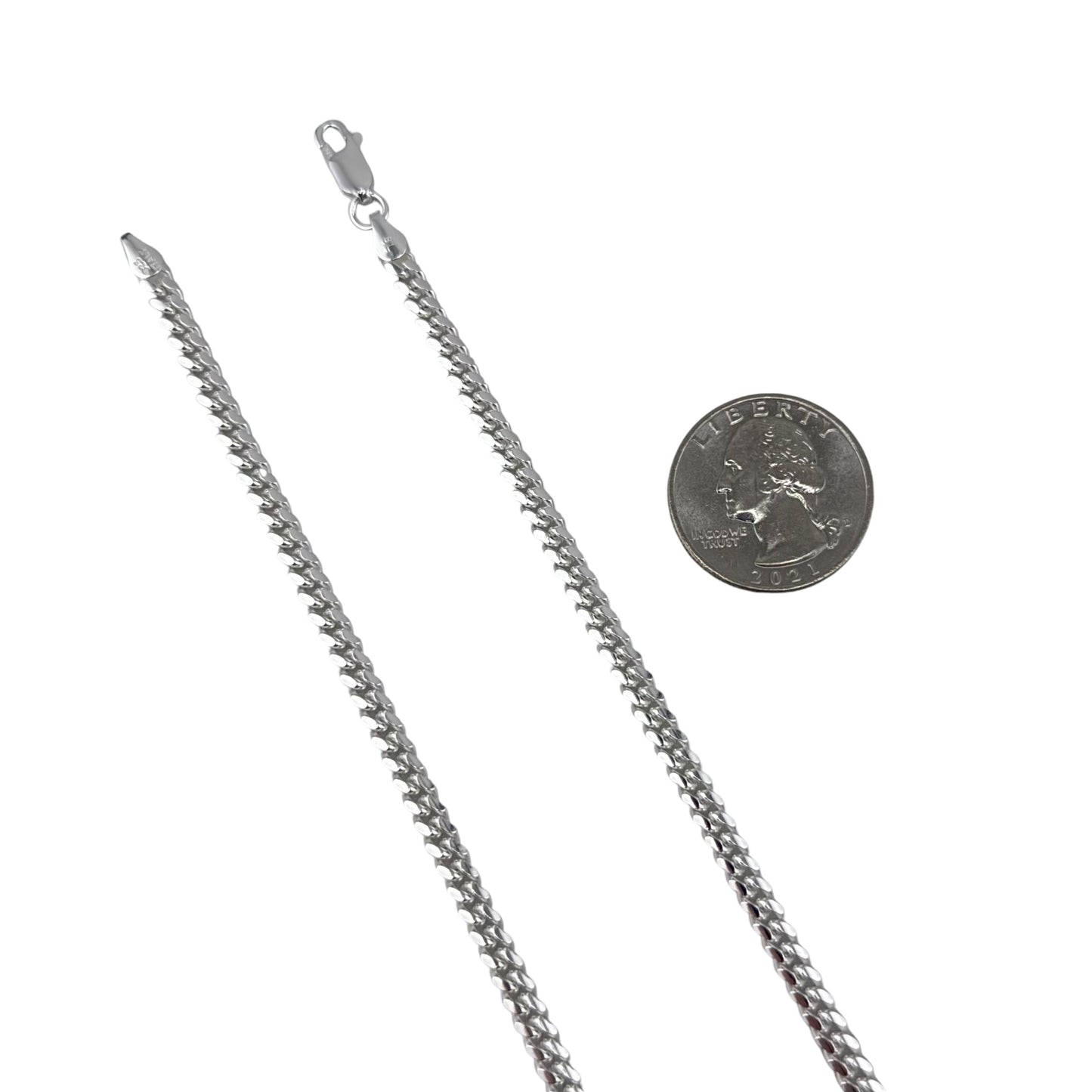Sterling Silver Miami Cuban 120 4.2mm Bracelet Chain Italian Italy Solid Mens Jewelry