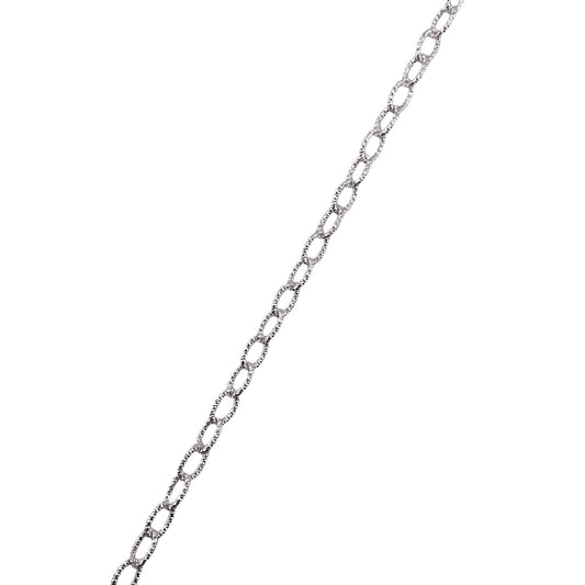 Sterling Silver D/C Oval Rolo 080 3.8mm Bulk Chain (5 FT Pack)