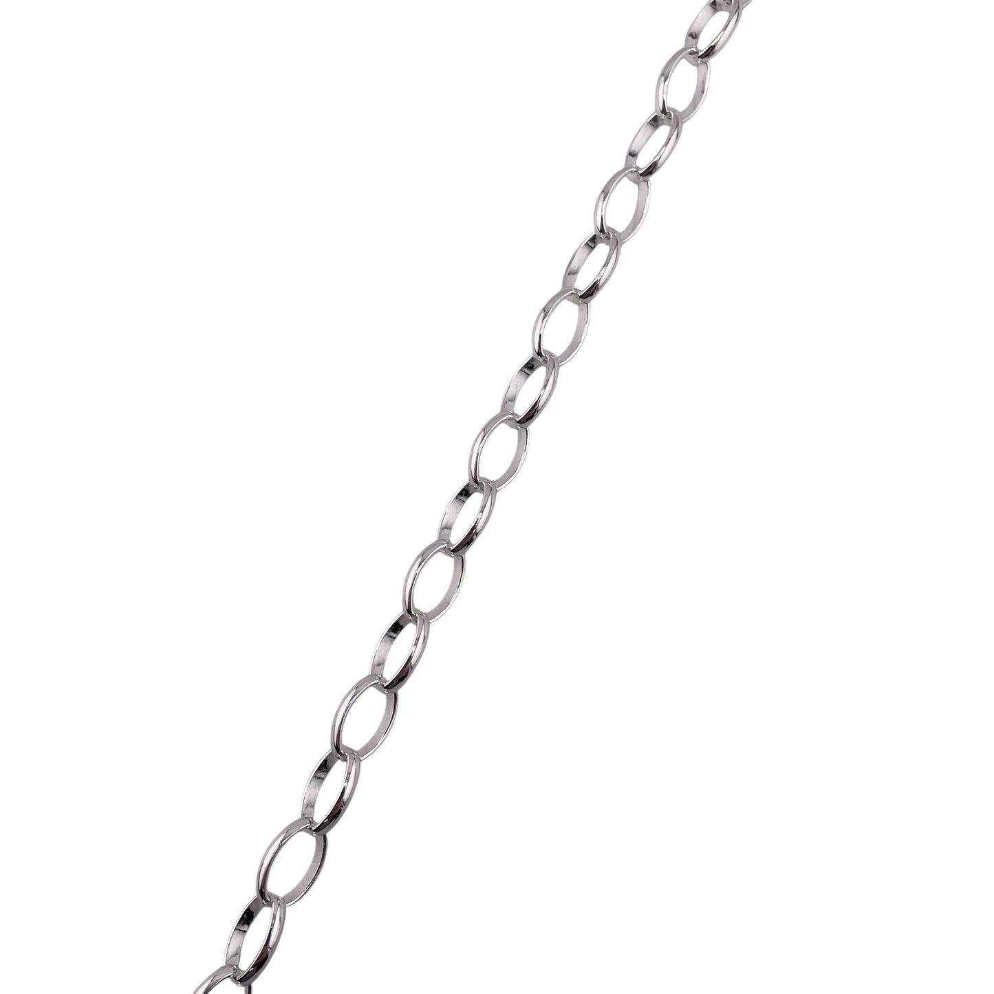 Sterling Silver Oval Rolo 133 7.7mm Bulk Chain (5 FT Pack)