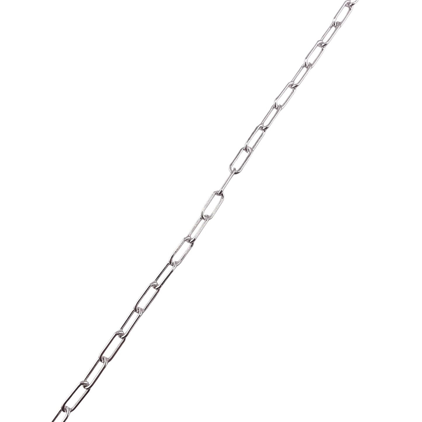 Sterling Silver Paper Clip 090 3.7mm Bulk Chain (5 FT Pack)