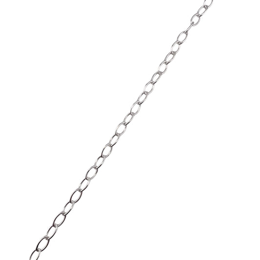 Sterling Silver Long Oval Rolo Round Wire 100 5.1mm Bulk Chain (5 FT Pack)