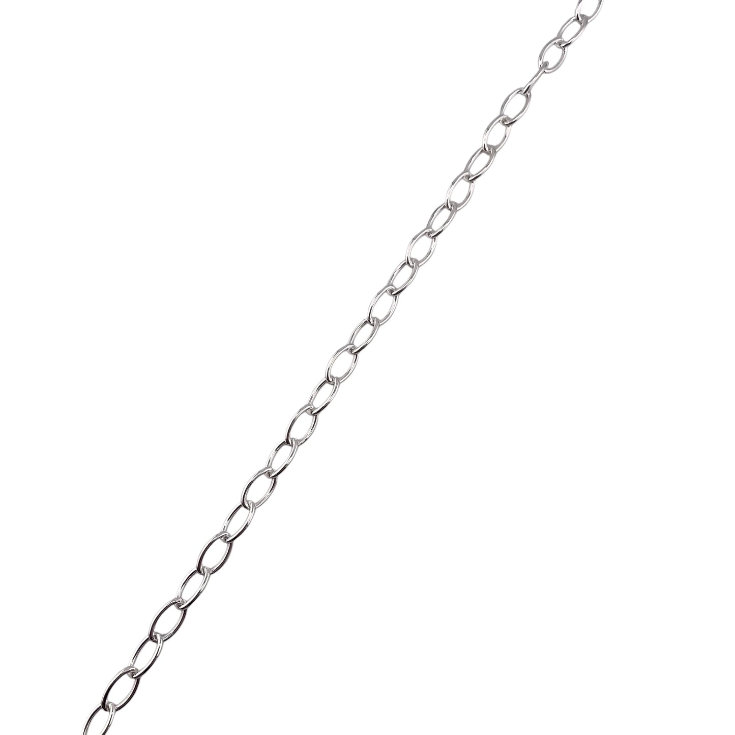 Sterling Silver Long Oval Rolo Round Wire 080 3.6mm Bulk Chain (5 FT Pack)