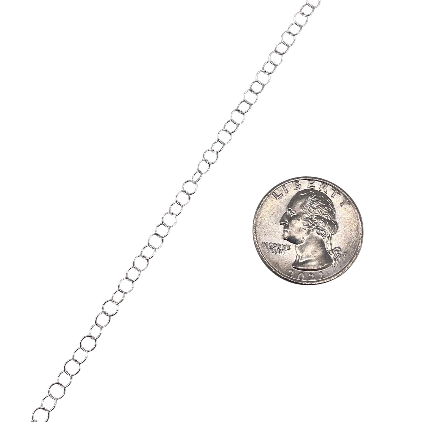 Sterling Silver Round Rolo 040 3.5mm Bulk Chain (5 FT Pack)