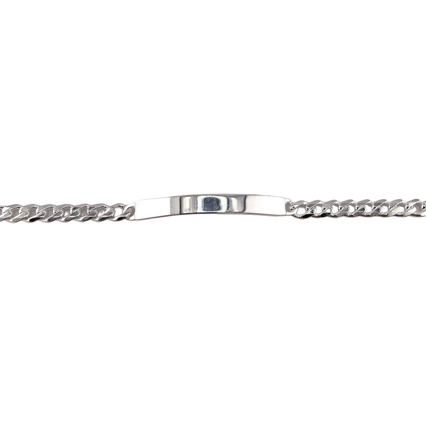 Sterling Silver Curb 150 5.4mm ID Bracelet Chain Italian Italy Solid Mens Jewelry