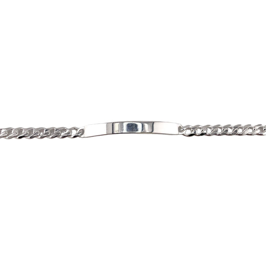 Sterling Silver Curb 150 5.4mm ID Bracelet Chain Italian Italy Solid Mens Jewelry