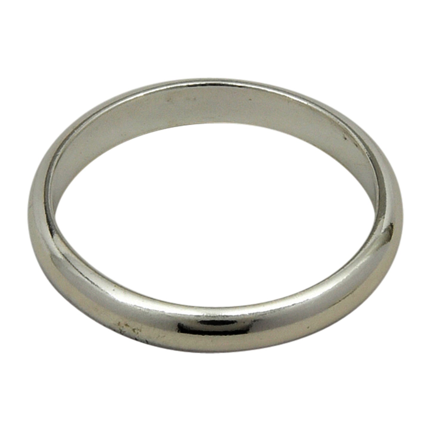 Sterling Silver 3mm Plain Half Round Wedding Band Ring Sizes 3-13