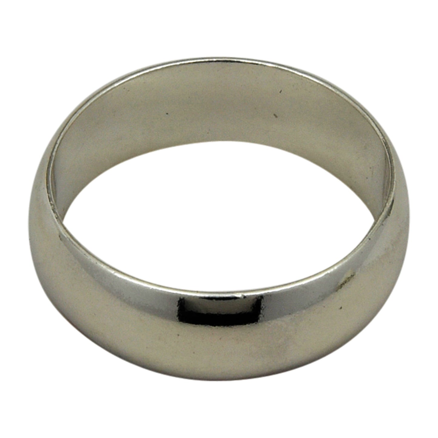 Sterling Silver 6mm Plain Half Round Wedding Band Ring Sizes 4-15