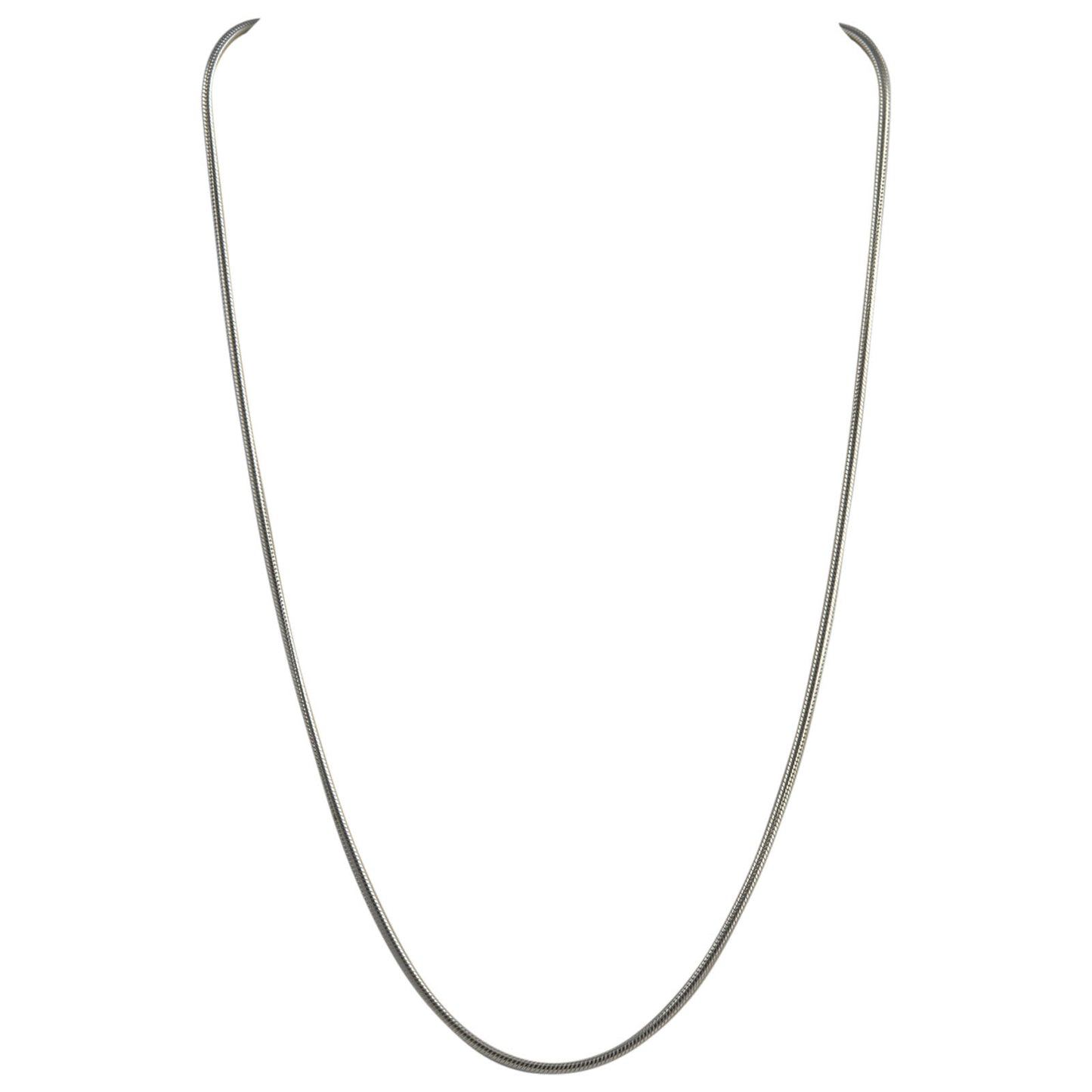 Sterling Silver Round Snake 040 1.5mm Necklace Chain Italian Italy Solid .925