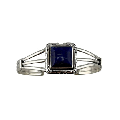 Lapis Row Cuff Bracelet Sterling Silver