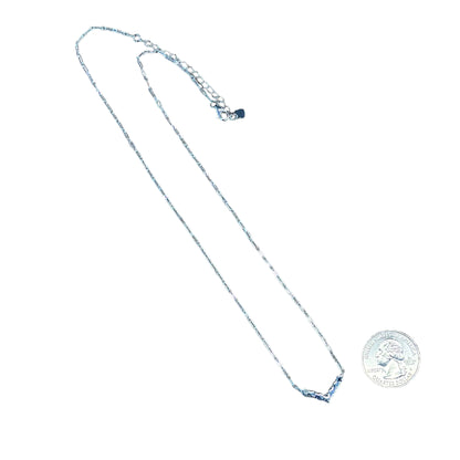 Sterling Silver Turquoise V Bar Style Necklace