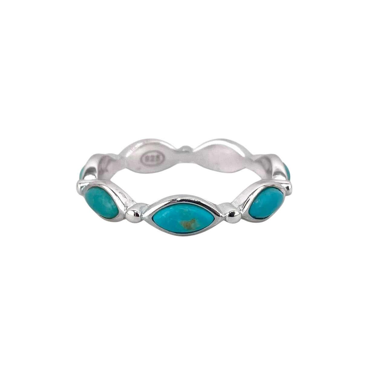Sterling Silver Turquoise Band Ring
