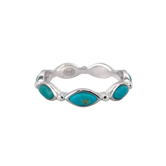 Sterling Silver Turquoise Band Ring